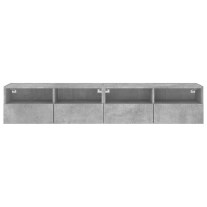 Mobili TV Muro 2pz Grigio Cemento 80x30x30 cm Legno Multistrato - homemem39