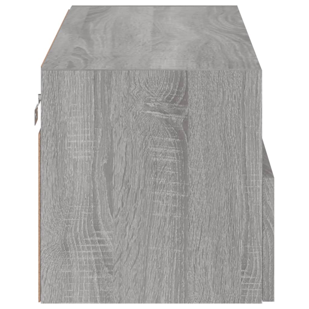 Mobile TV a Parete Grigio Sonoma 80x30x30 cm Legno Multistrato - homemem39