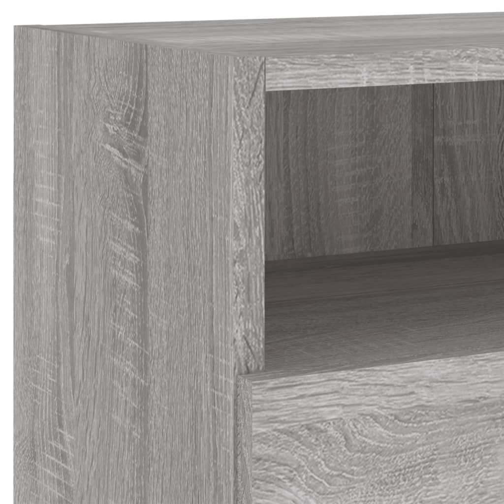 Mobili TV Parete 2pz Grigio Sonoma 80x30x30cm Legno Multistrato - homemem39