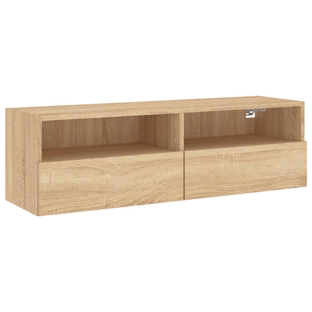 Mobile TV Parete Rovere Sonoma 100x30x30cm in Legno Multistrato - homemem39