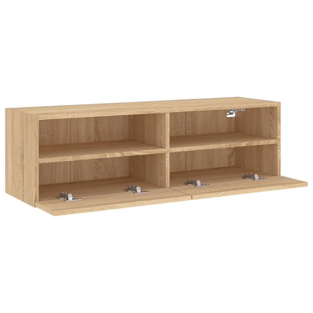 Mobile TV Parete Rovere Sonoma 100x30x30cm in Legno Multistrato - homemem39