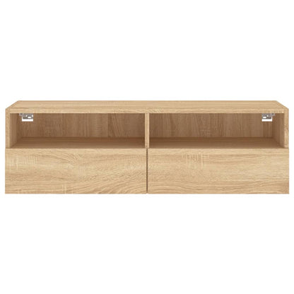 Mobile TV Parete Rovere Sonoma 100x30x30cm in Legno Multistrato - homemem39