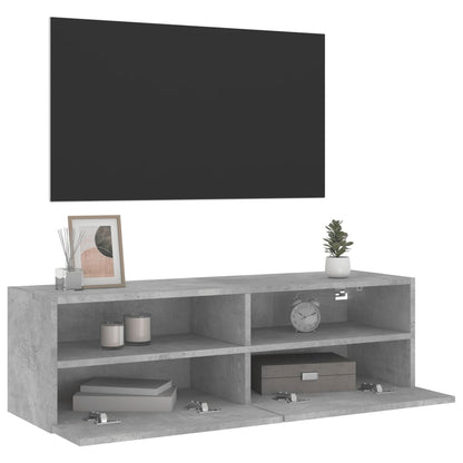 Mobile TV a Parete Grigio Cemento 100x30x30cm Legno Multistrato - homemem39