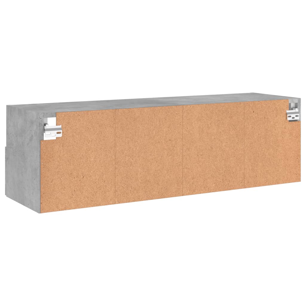 Mobile TV a Parete Grigio Cemento 100x30x30cm Legno Multistrato - homemem39