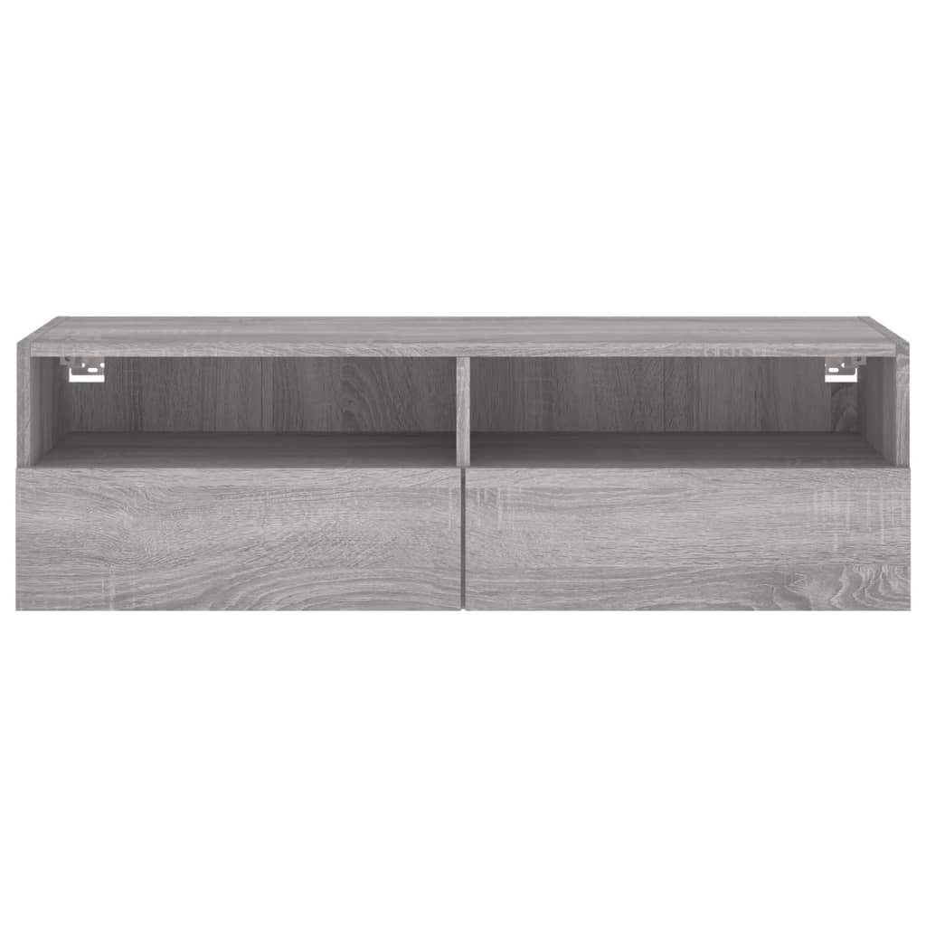 Mobile TV a Parete Grigio Sonoma 100x30x30 cm Legno Multistrato - homemem39