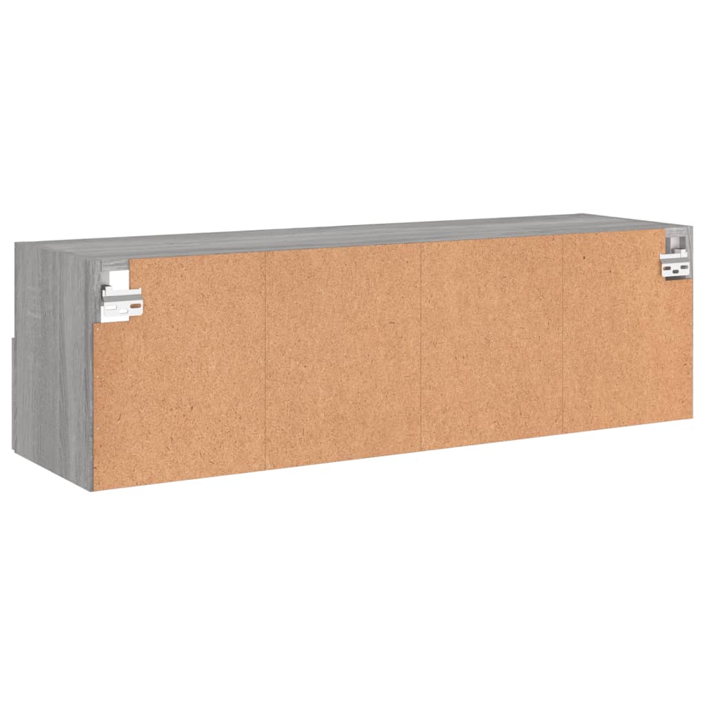 Mobile TV a Parete Grigio Sonoma 100x30x30 cm Legno Multistrato - homemem39