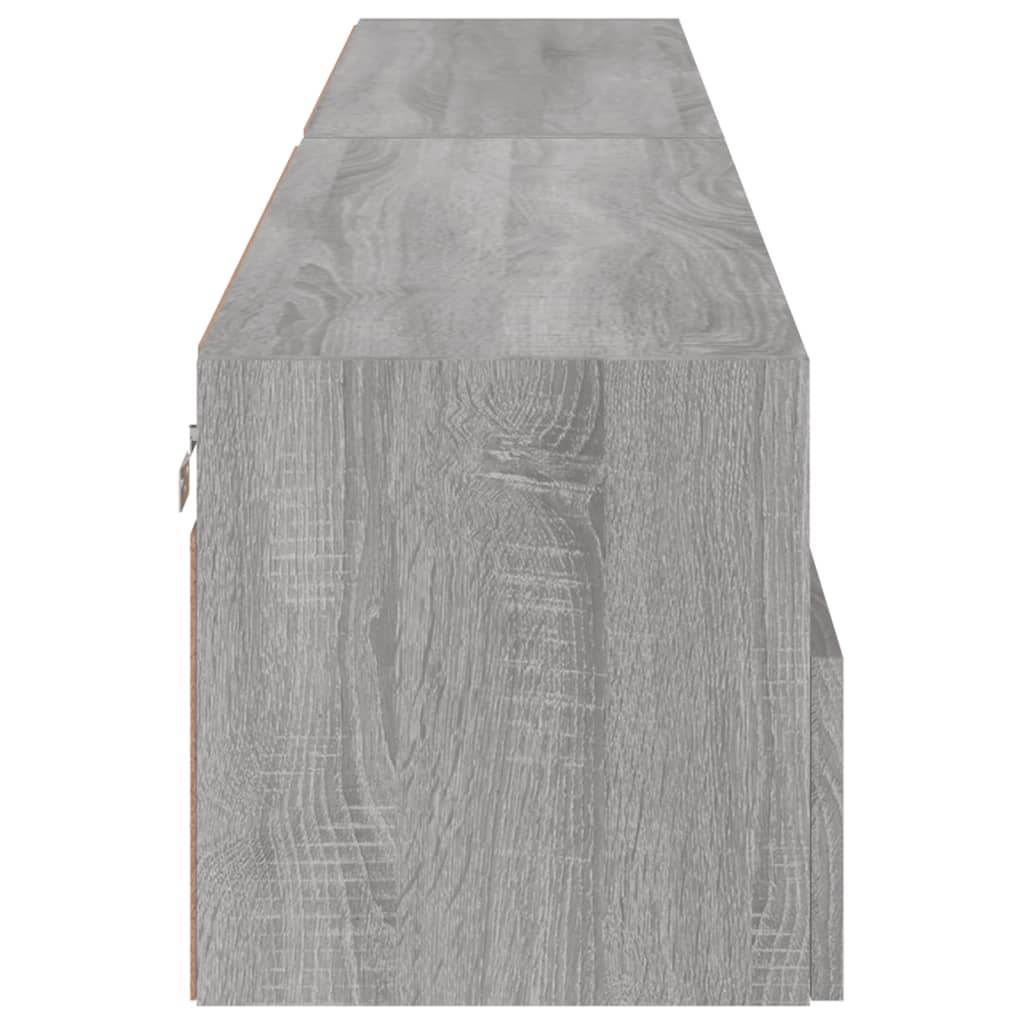 Mobili TV Muro 2pz Grigio Sonoma 100x30x30 cm Legno Multistrato - homemem39