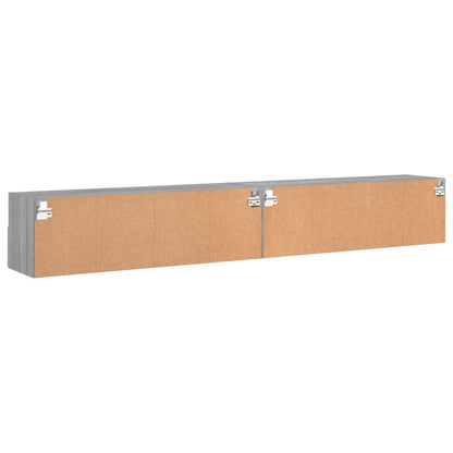 Mobili TV Muro 2pz Grigio Sonoma 100x30x30 cm Legno Multistrato - homemem39