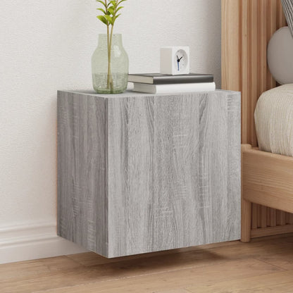 Mobile TV Parete Grigio Sonoma 40,5x30x40 cm Legno Multistrato - homemem39