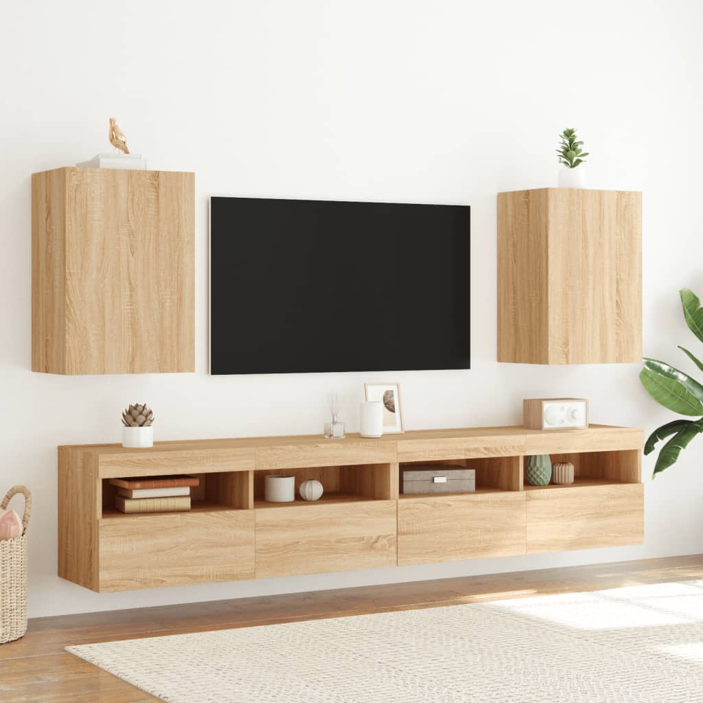 Mobile TV Parete Rovere Sonoma 40,5x30x60 cm Legno Multistrato - homemem39