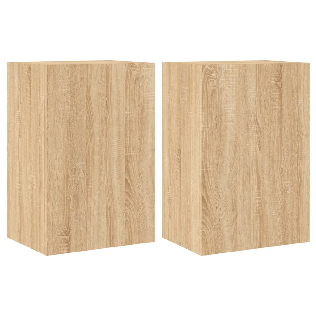 Mobili TV Muro 2pz Rovere Sonoma 40,5x30x60cm Legno Multistrato - homemem39