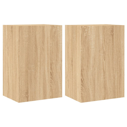 Mobili TV Muro 2pz Rovere Sonoma 40,5x30x60cm Legno Multistrato - homemem39