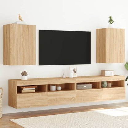 Mobili TV Muro 2pz Rovere Sonoma 40,5x30x60cm Legno Multistrato - homemem39