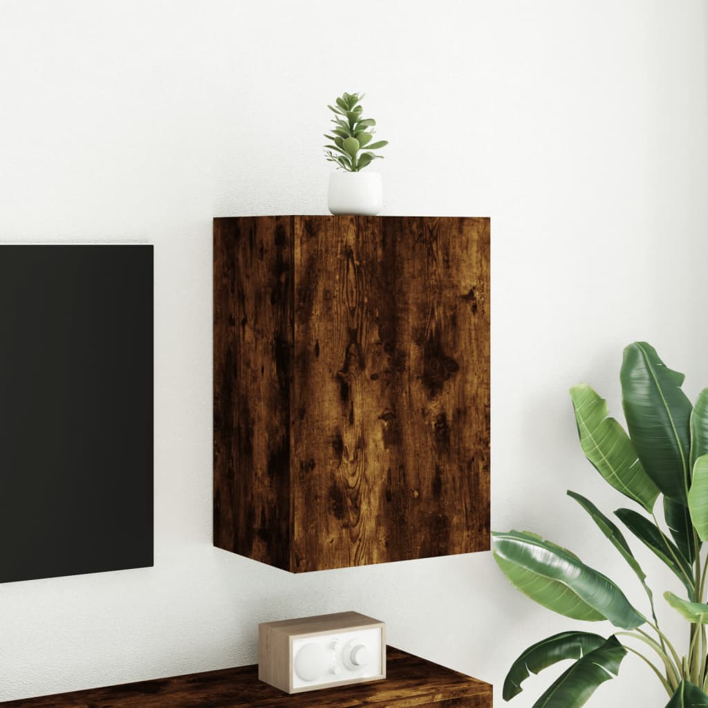 Mobile TV a Parete Rovere Fumo 40,5x30x60 cm Legno Multistrato - homemem39