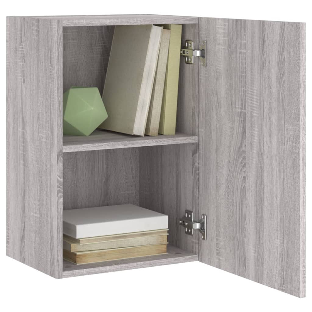 Mobile TV Parete Grigio Sonoma 40,5x30x60 cm Legno Multistrato - homemem39