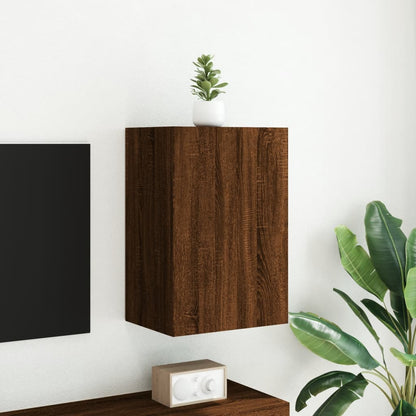 Mobile TV Parete Rovere Marrone 40,5x30x60 cm Legno Multistrato - homemem39