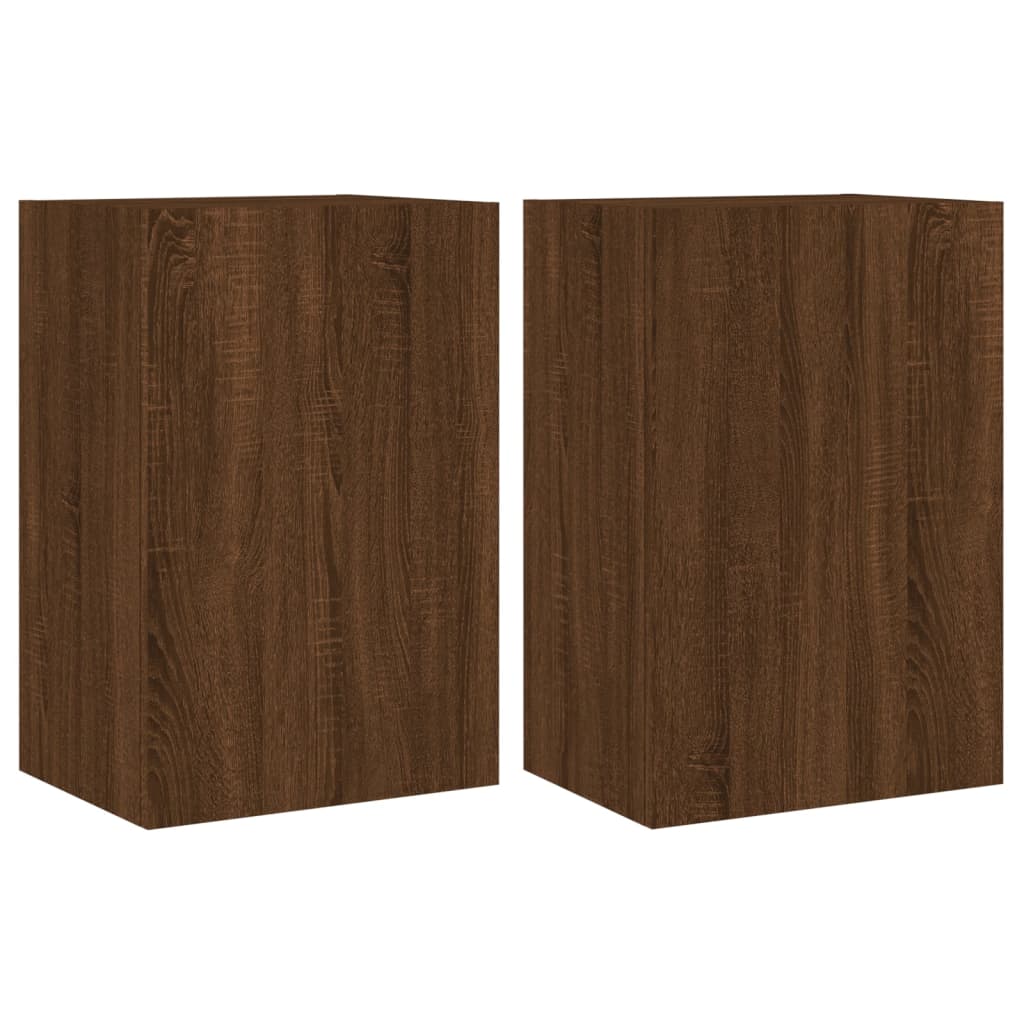 Mobili TV Muro 2 pz Rovere Marrone 40,5x30x60 Legno Multistrato - homemem39