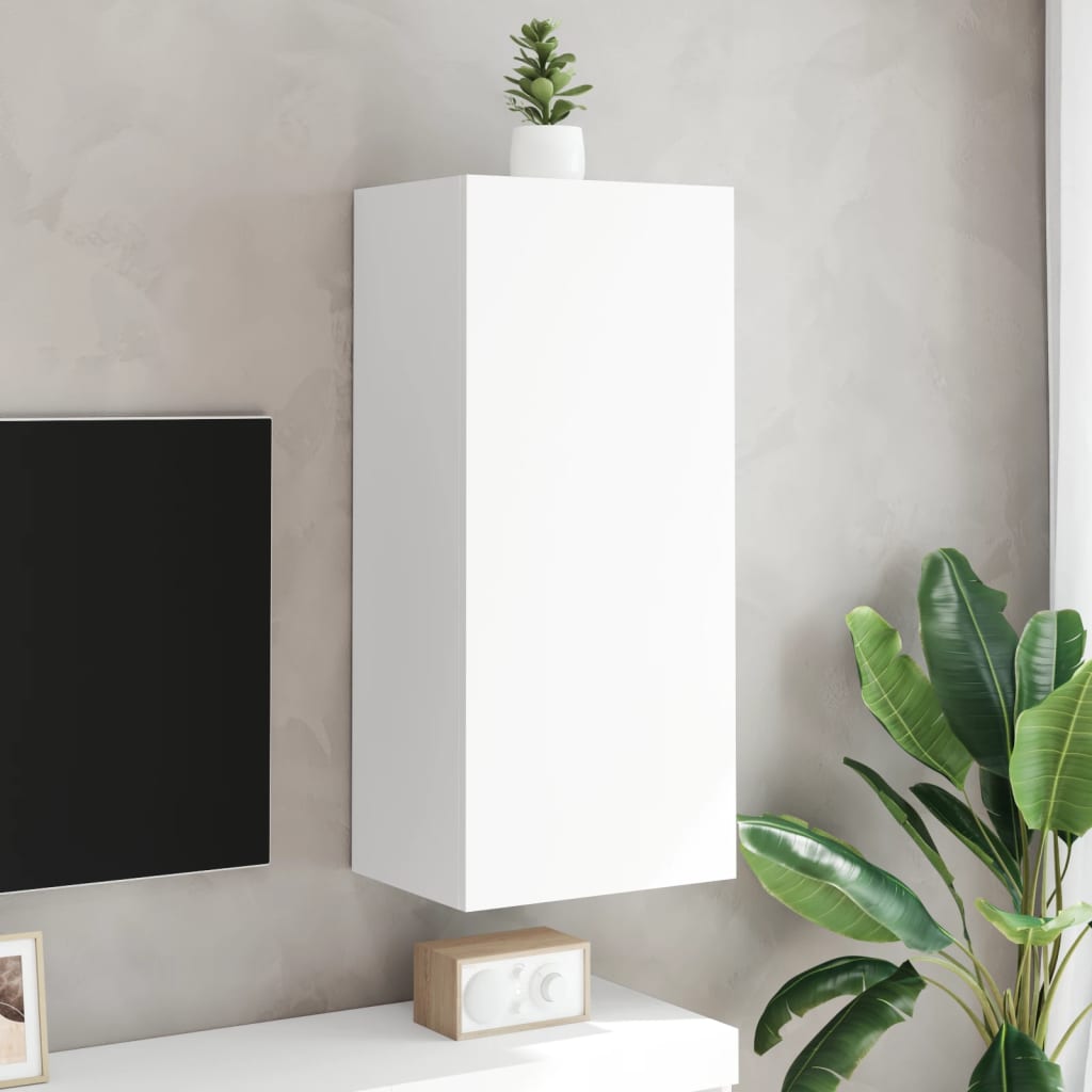 Mobile TV a Parete Bianco 40,5x30x90 cm in Legno Multistrato - homemem39