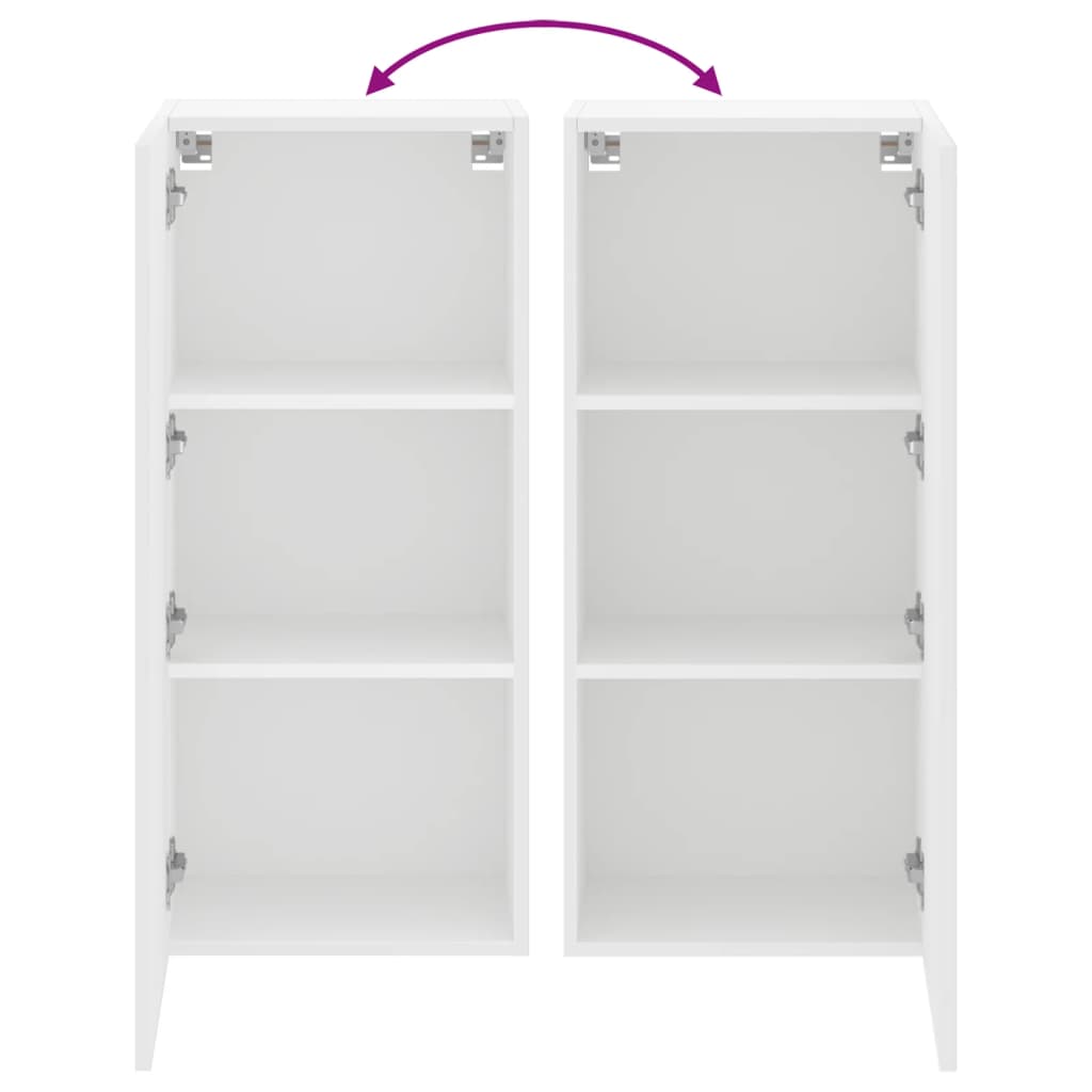 Mobile TV a Parete Bianco 40,5x30x90 cm in Legno Multistrato - homemem39