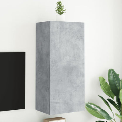 Mobile TV Parete Grigio Cemento 40,5x30x90 cm Legno Multistrato - homemem39