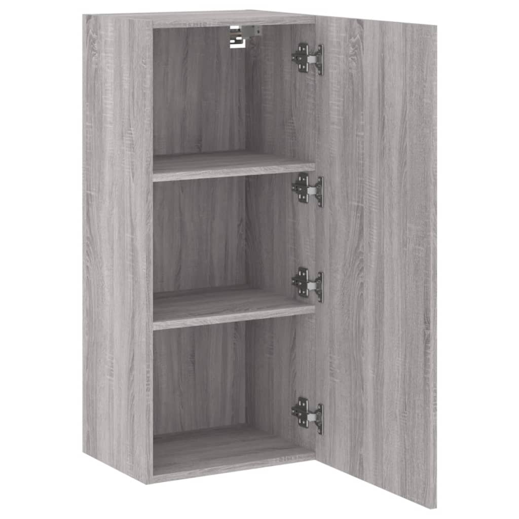 Mobile TV Parete Grigio Sonoma 40,5x30x90 cm Legno Multistrato - homemem39