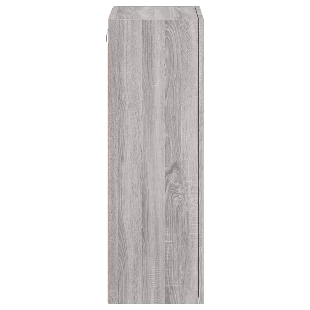 Mobile TV Parete Grigio Sonoma 40,5x30x90 cm Legno Multistrato - homemem39