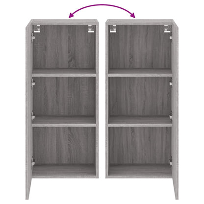 Mobile TV Parete Grigio Sonoma 40,5x30x90 cm Legno Multistrato - homemem39