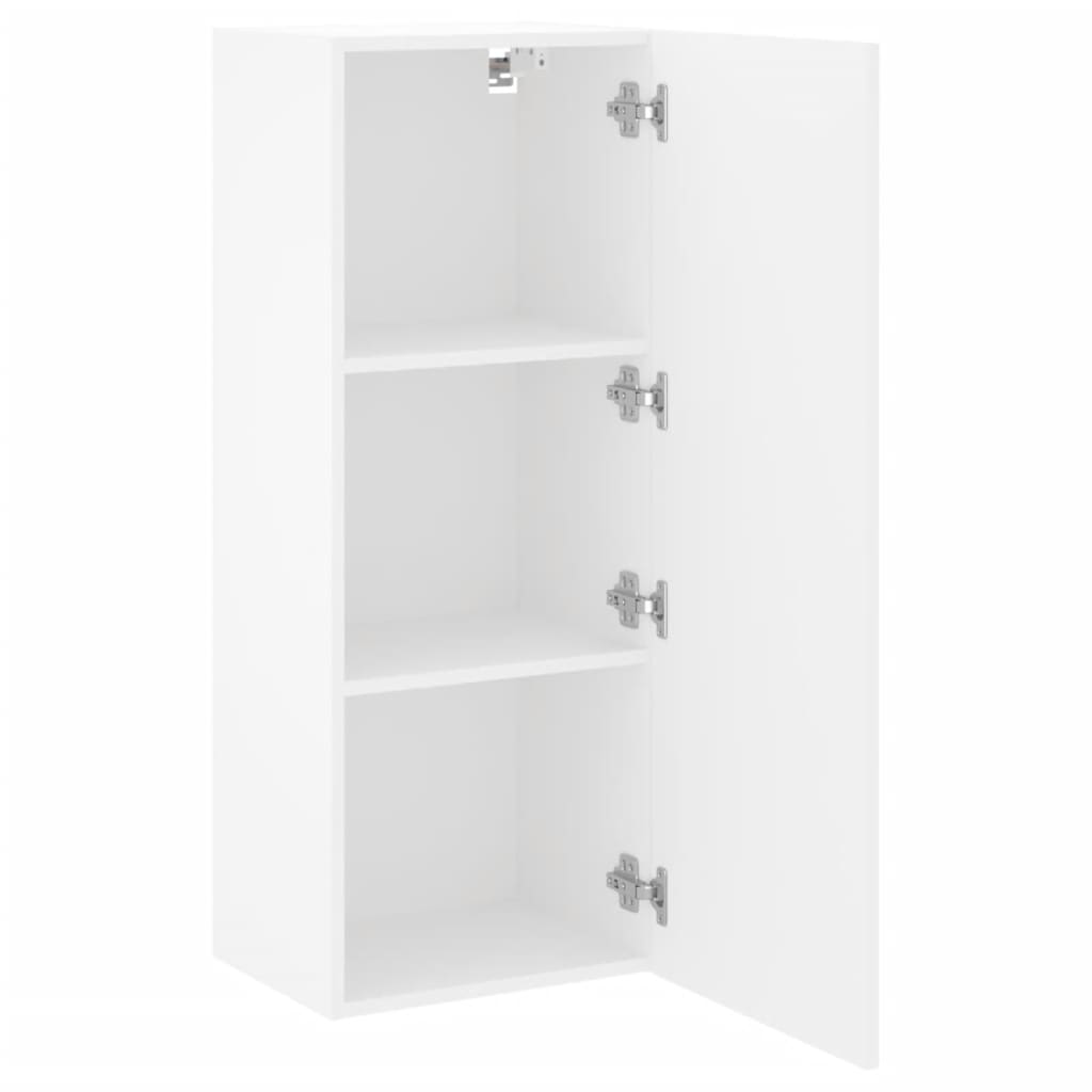 Mobile TV a Parete Bianco 40,5x30x102 cm in Legno Multistrato - homemem39