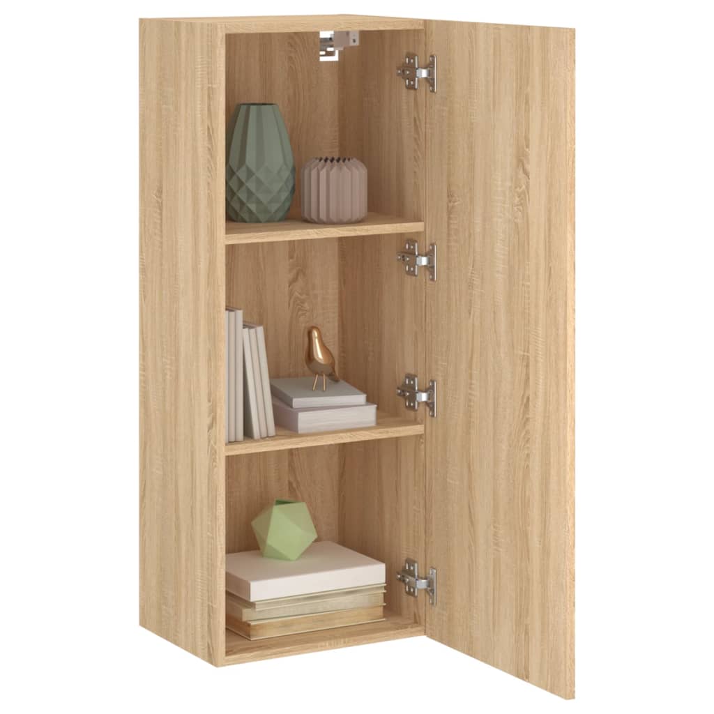 Mobile TV Parete Rovere Sonoma 40,5x30x102 cm Legno Multistrato - homemem39