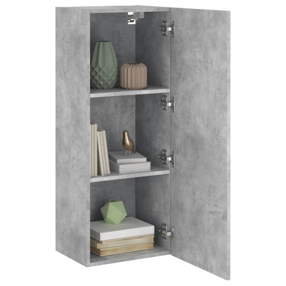 Mobile TV Parete Grigio Cemento 40,5x30x102cm Legno Multistrato - homemem39