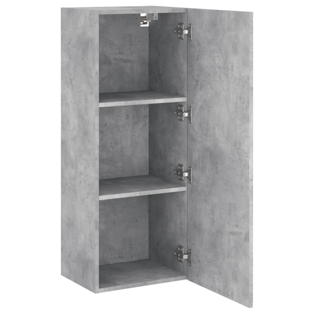 Mobile TV Parete Grigio Cemento 40,5x30x102cm Legno Multistrato - homemem39