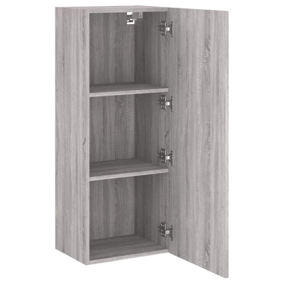 Mobile TV Parete Grigio Sonoma 40,5x30x102 cm Legno Multistrato - homemem39