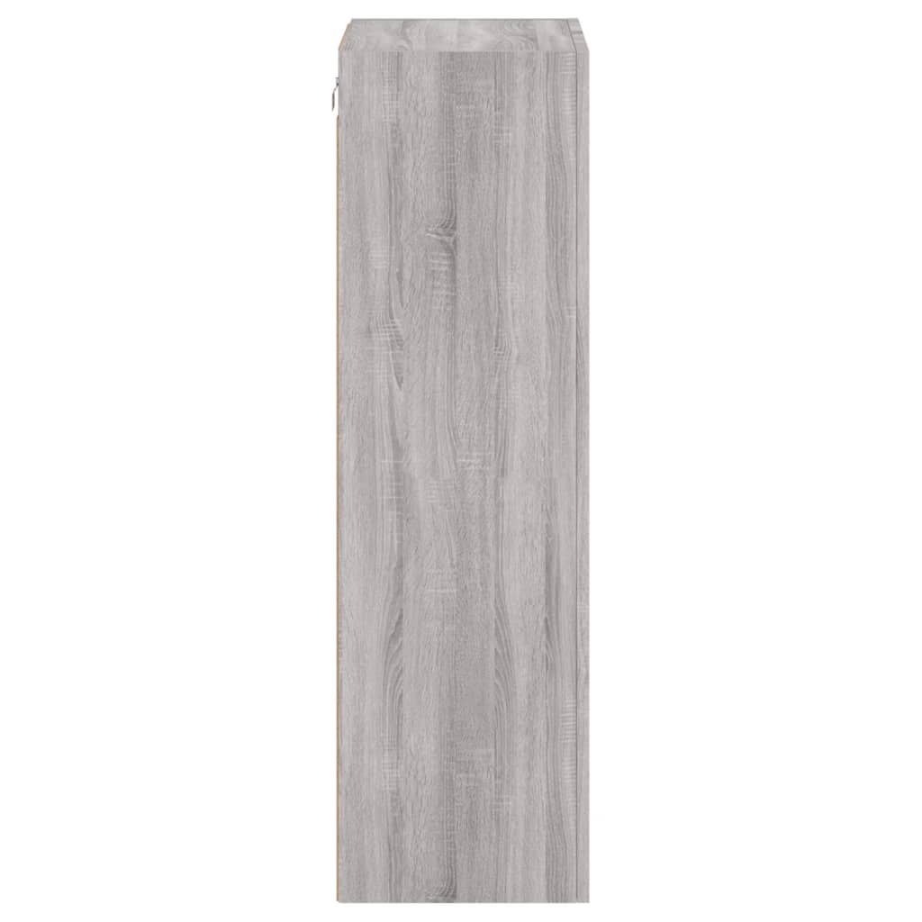 Mobile TV Parete Grigio Sonoma 40,5x30x102 cm Legno Multistrato - homemem39