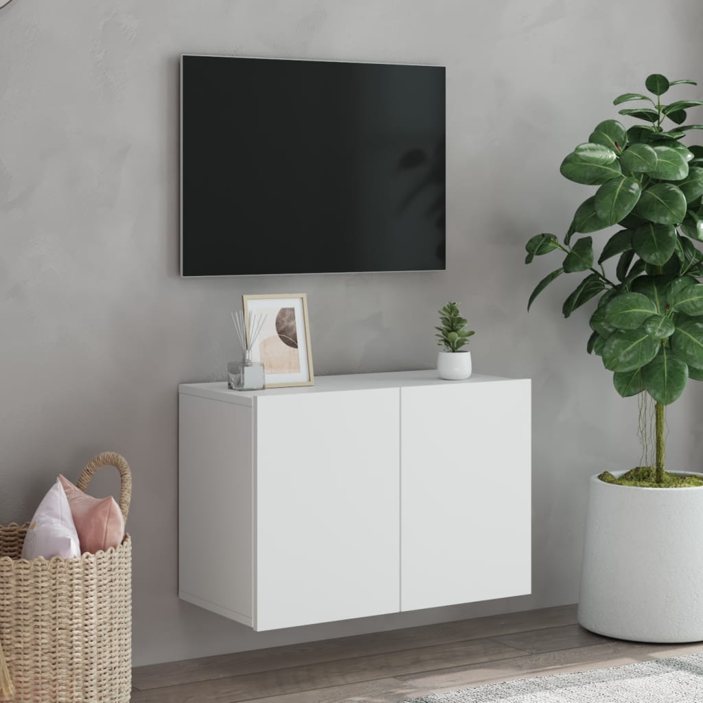 Mobile TV a Parete Bianco 60x30x41 cm - homemem39