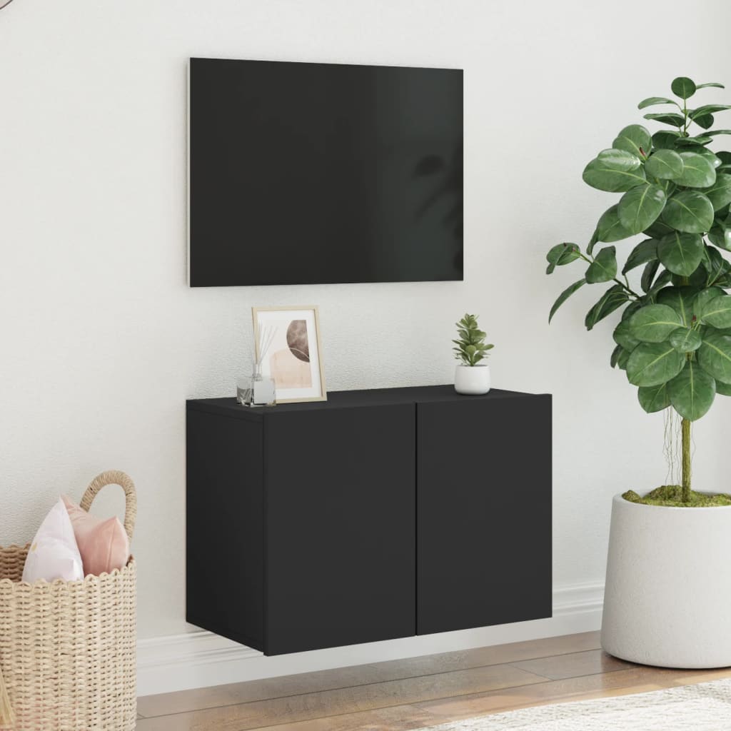 Mobile TV a Parete Nero 60x30x41 cm - homemem39