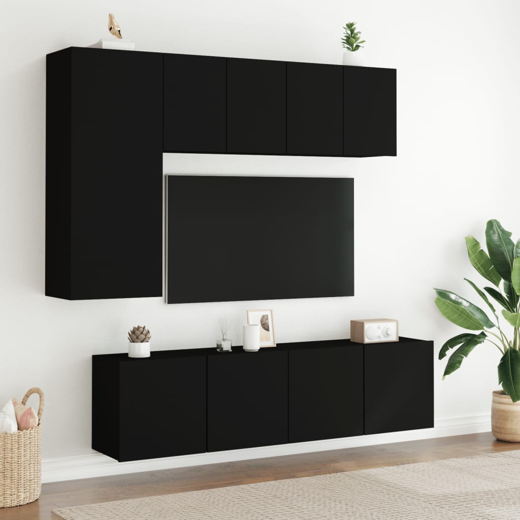 Mobile TV a Parete Nero 60x30x41 cm - homemem39