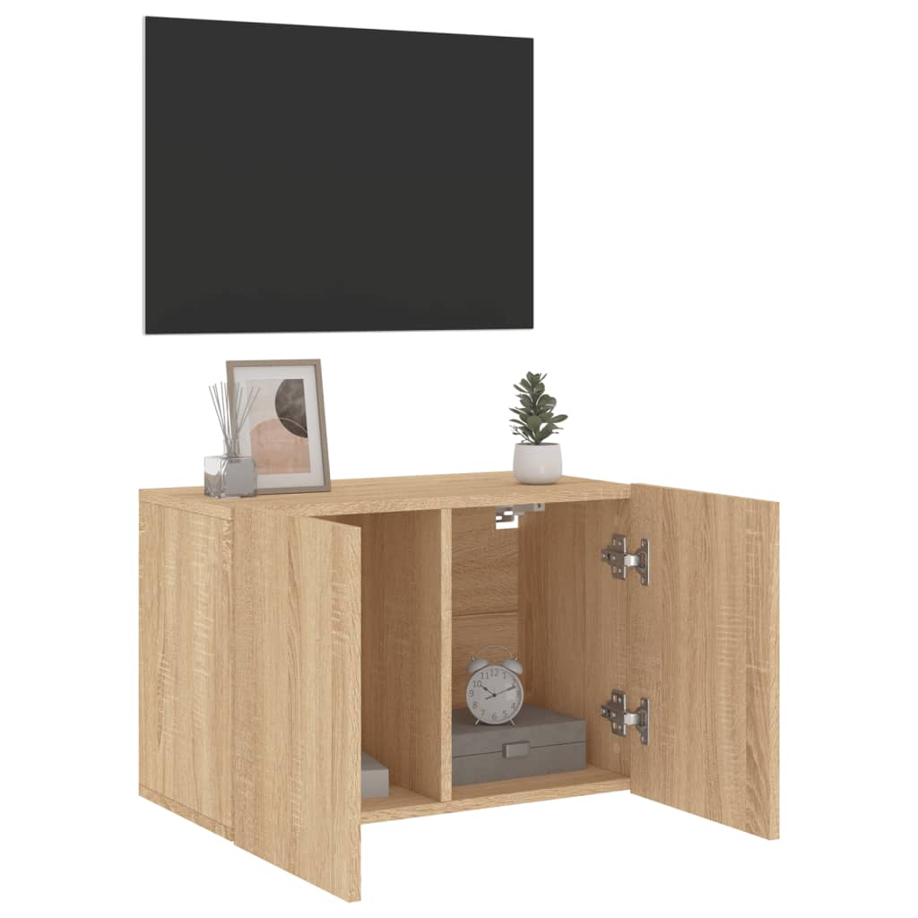 Mobile TV a Parete Rovere Sonoma 60x30x41 cm - homemem39