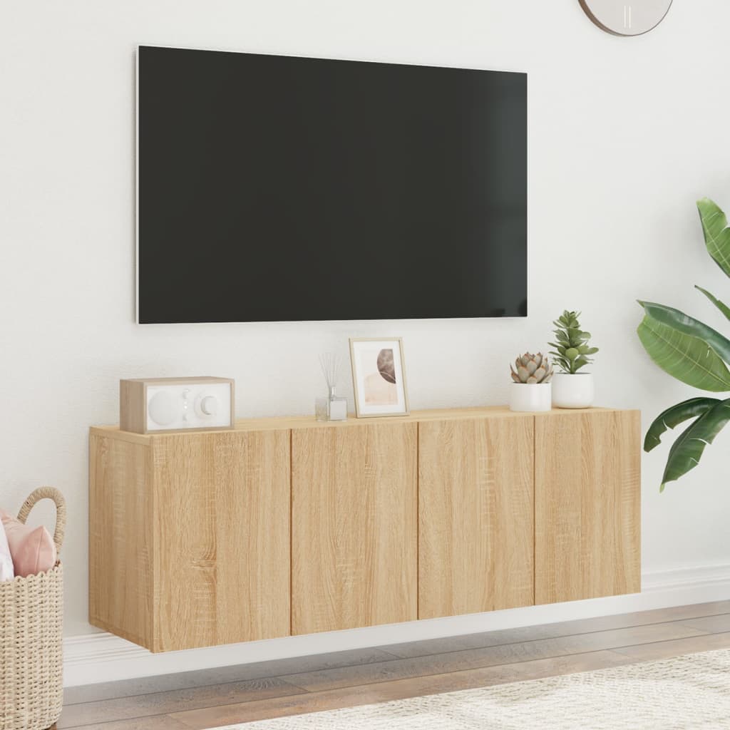 Mobili TV a Parete 2pz Rovere Sonoma 60x30x41 cm - homemem39