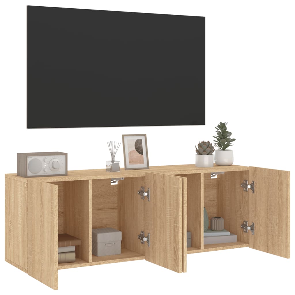 Mobili TV a Parete 2pz Rovere Sonoma 60x30x41 cm - homemem39