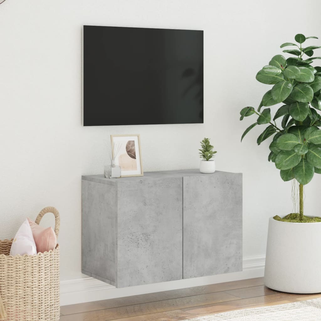 Mobile TV a Parete Grigio Cemento 60x30x41 cm - homemem39