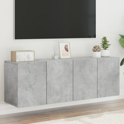 Mobili TV a Parete 2pz Grigio Cemento 60x30x41 cm - homemem39