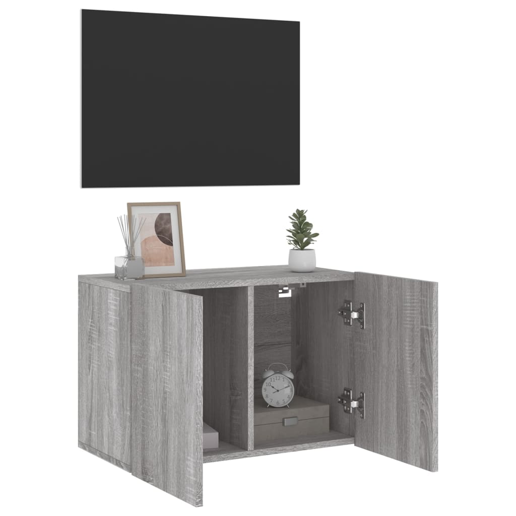 Mobile TV a Parete Grigio Sonoma 60x30x41 cm - homemem39