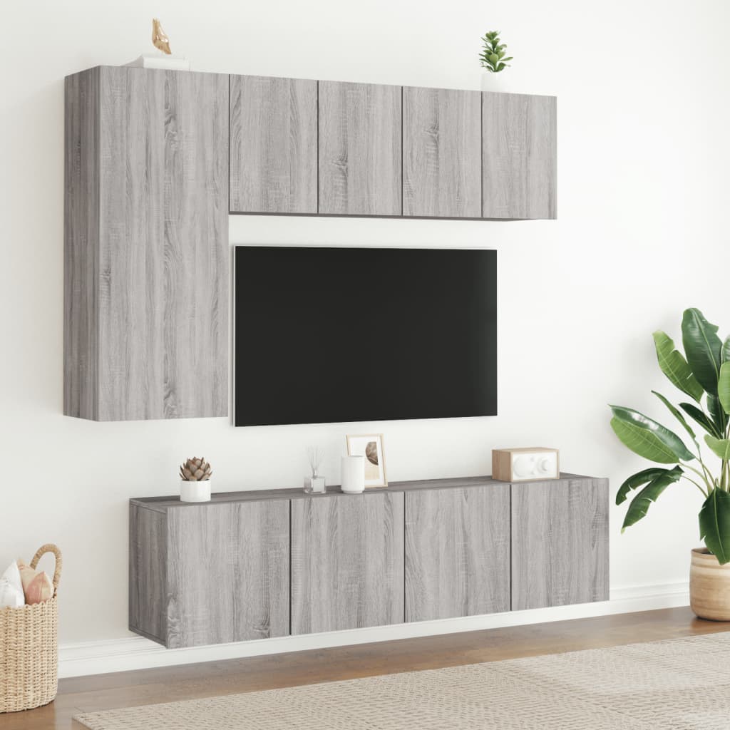 Mobile TV a Parete Grigio Sonoma 60x30x41 cm - homemem39