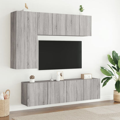 Mobile TV a Parete Grigio Sonoma 60x30x41 cm - homemem39