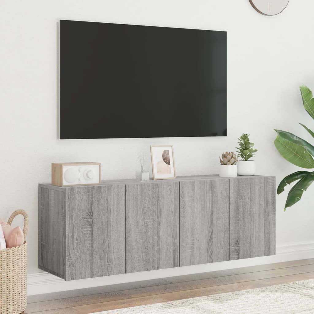 Mobili TV a Parete 2pz Grigio Sonoma 60x30x41 cm - homemem39