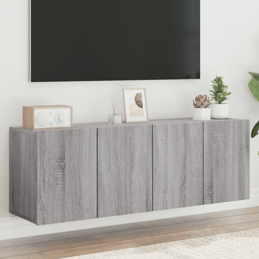 Mobili TV a Parete 2pz Grigio Sonoma 60x30x41 cm - homemem39