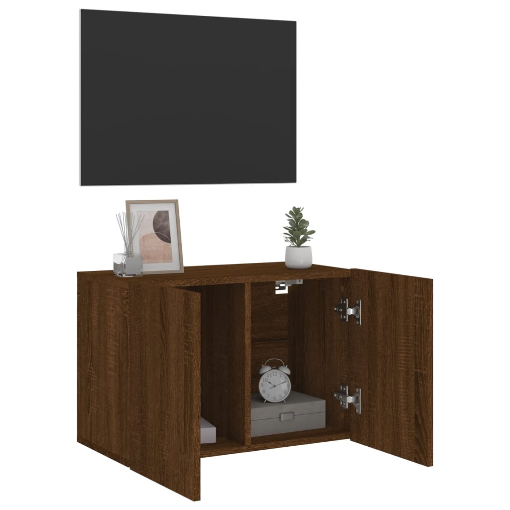 Mobile TV a Parete Rovere Marrone 60x30x41 cm - homemem39