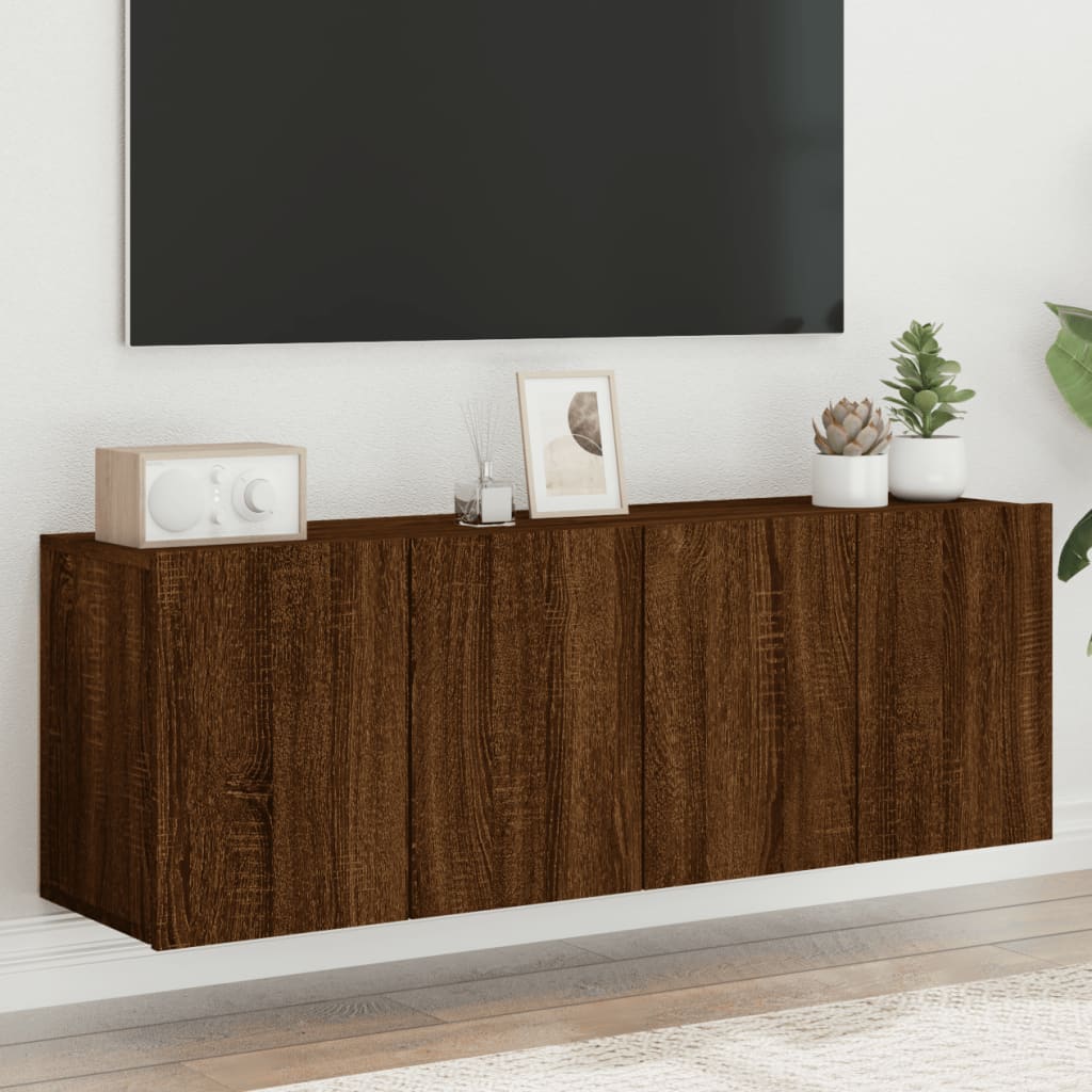 Mobili TV a Parete 2pz Rovere Marrone 60x30x41 cm - homemem39