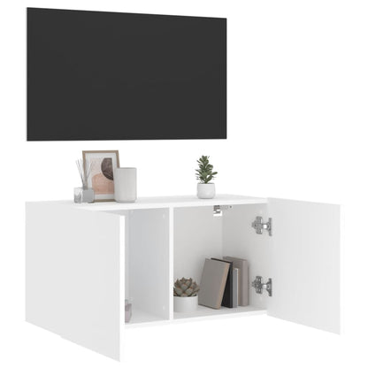 Mobile TV a Parete Bianco 80x30x41 cm - homemem39