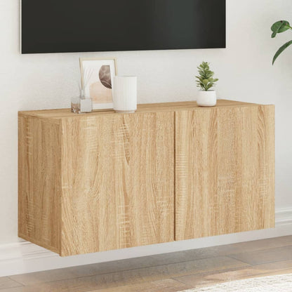 Mobile TV a Parete Rovere Sonoma 80x30x41 cm - homemem39